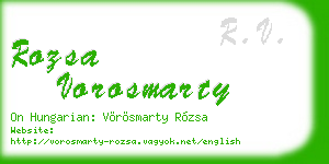 rozsa vorosmarty business card