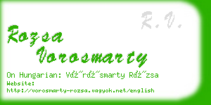 rozsa vorosmarty business card